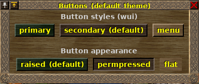 Buttons appearance